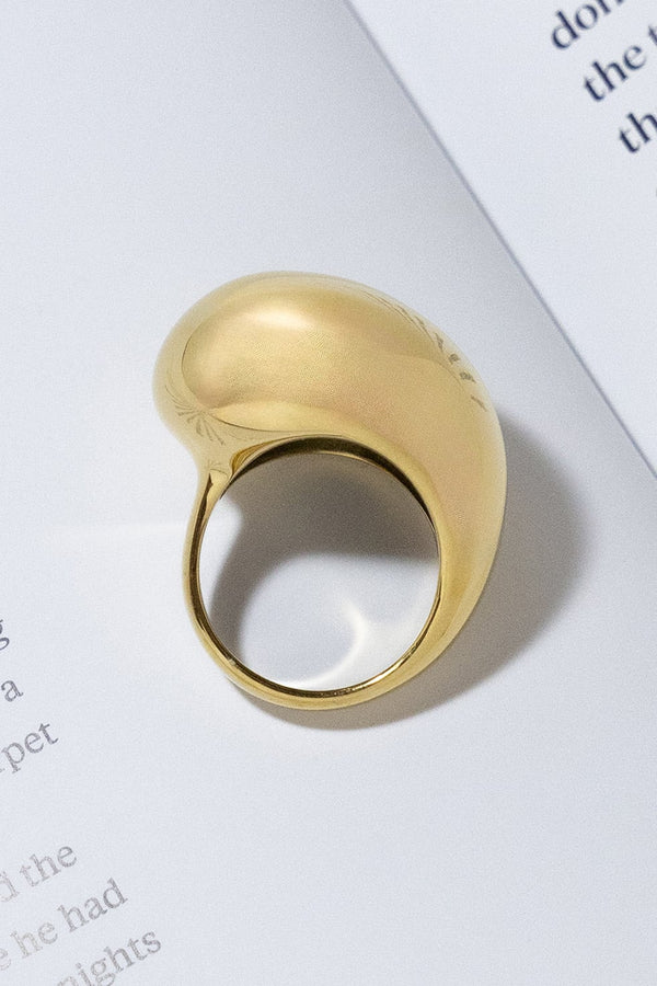 GOLD PLATED MOLECULE RING