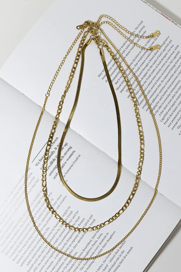 GOLD PLATED TRIO NECKLACE