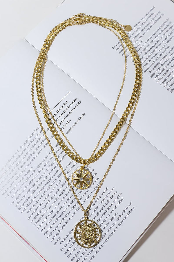 GOLD PLATED DAY & NIGHT NECKLACE