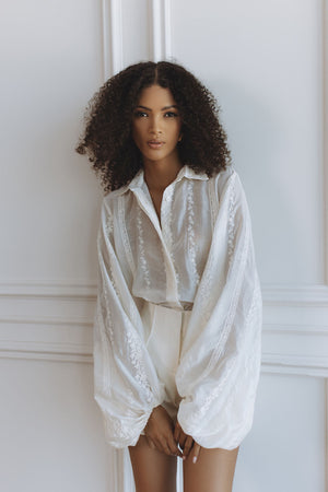 JESSICA LINEN SHORTS - CREAM