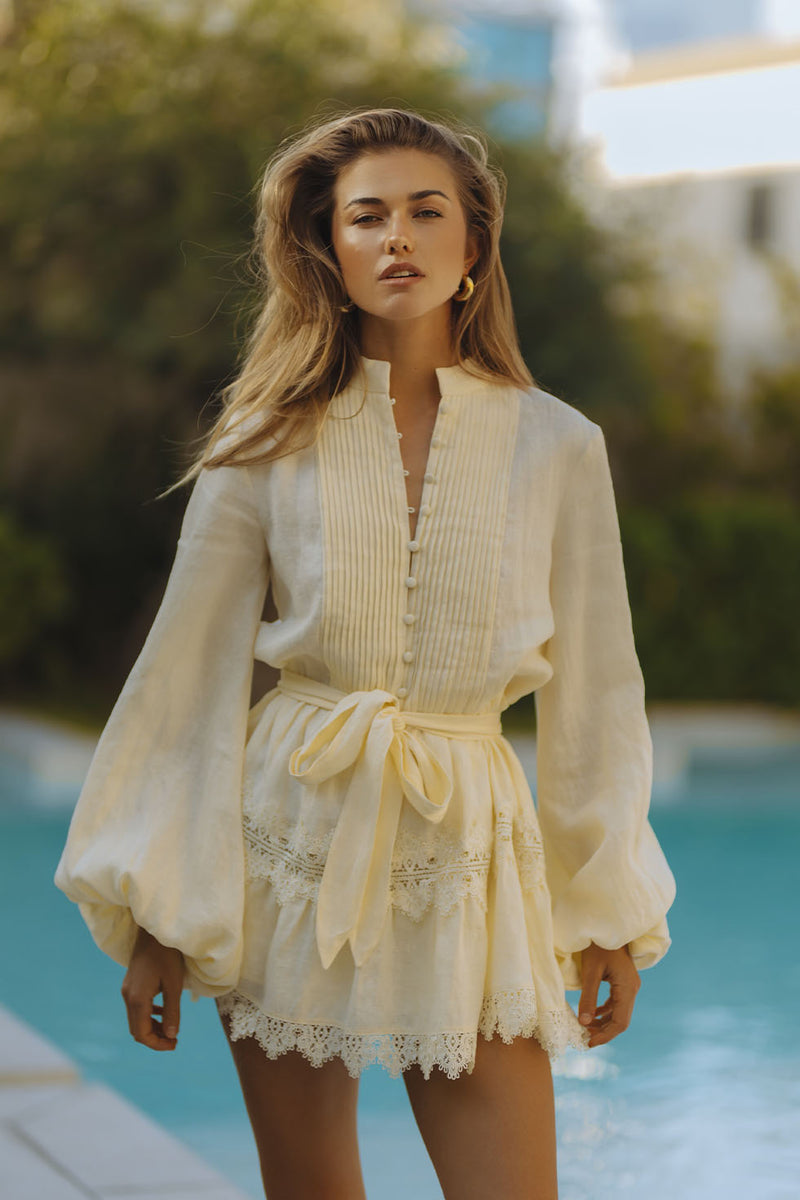 mini yellow lace dress Buy Friends Like These Yellow Lace Long sleeve Mini Dress from Next USA