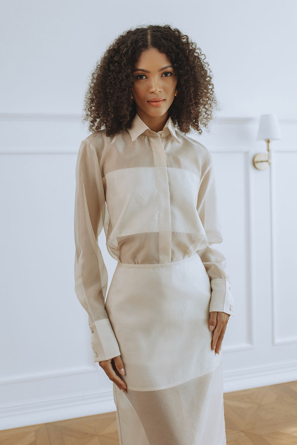LUMA ORGANZA SHIRT - CREAM