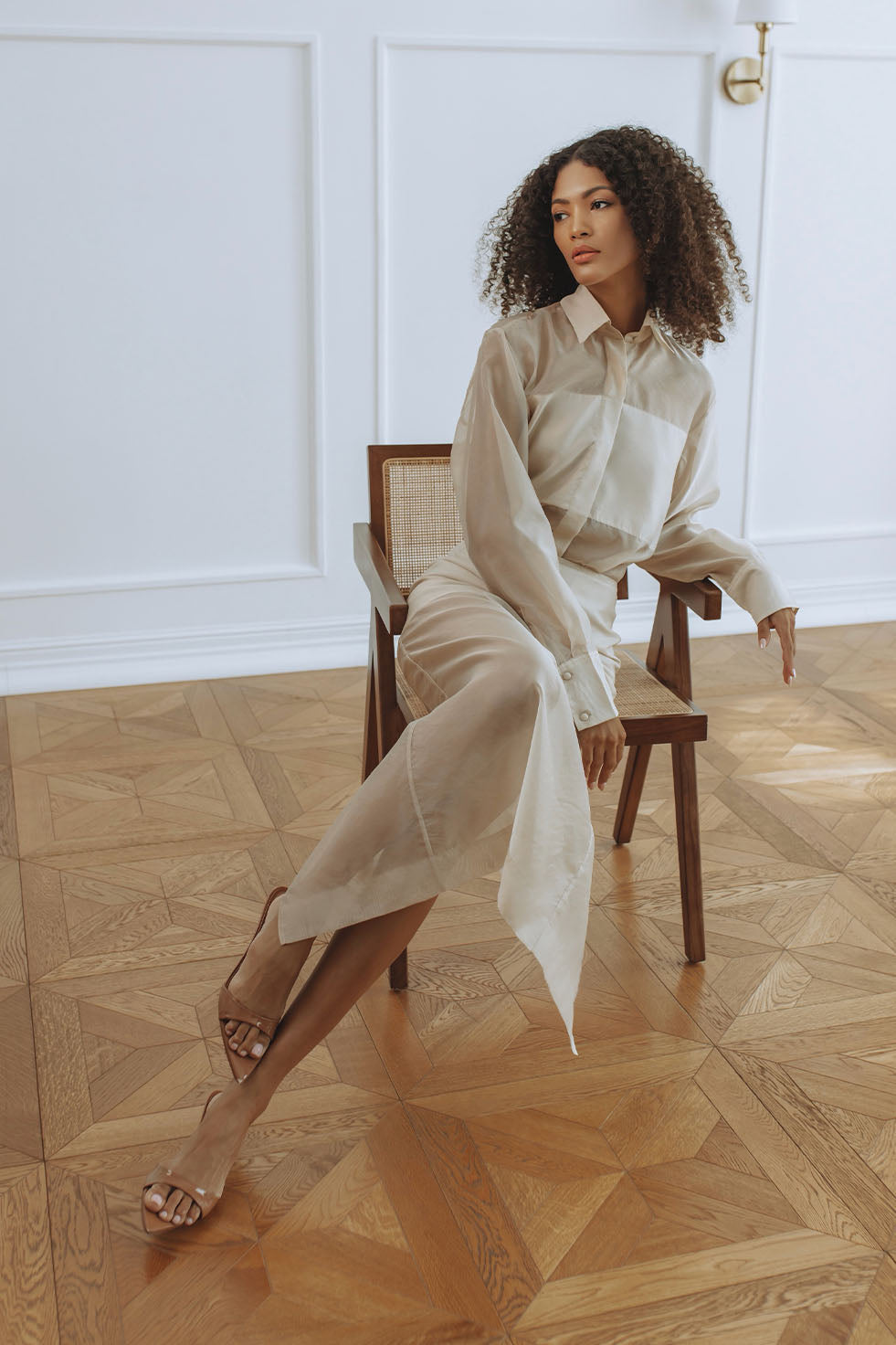 LUMA ORGANZA SHIRT - CREAM