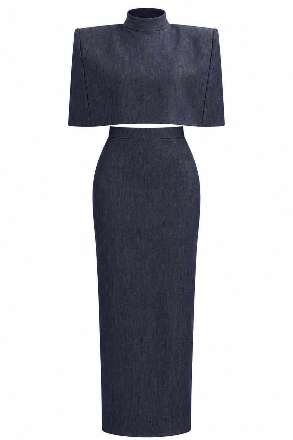 LYRA DENIM MAXI SKIRT - DARK BLUE