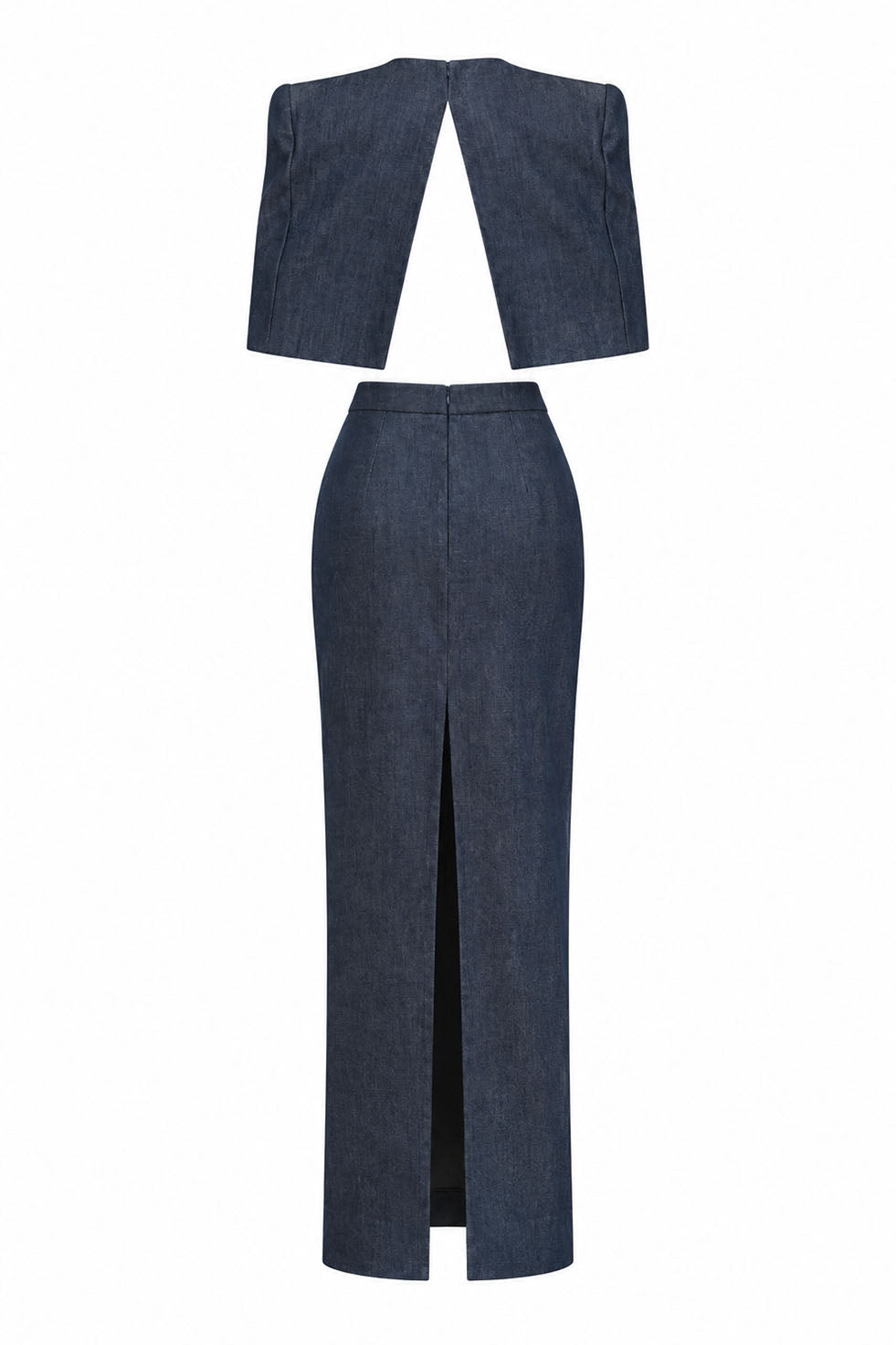 LYRA DENIM MAXI SKIRT - DARK BLUE