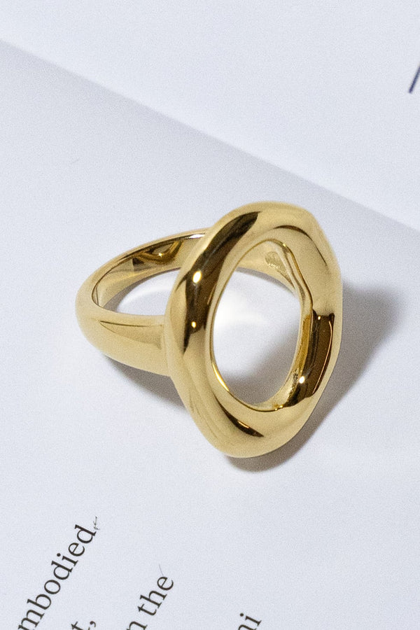 GOLD PLATED O-SHAPED RING