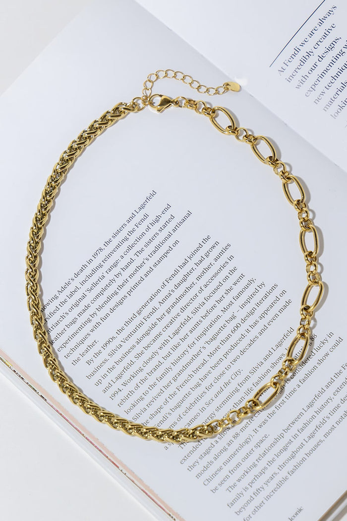 GOLD PLATED GLOSSY NECKLACE