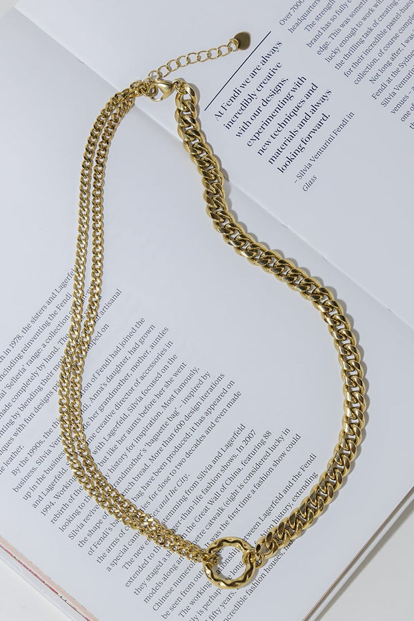 GOLD PLATED THE RING NECKLACE