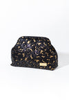 DIVA CLUTCH - BLACK SEQUIN LEOPARD