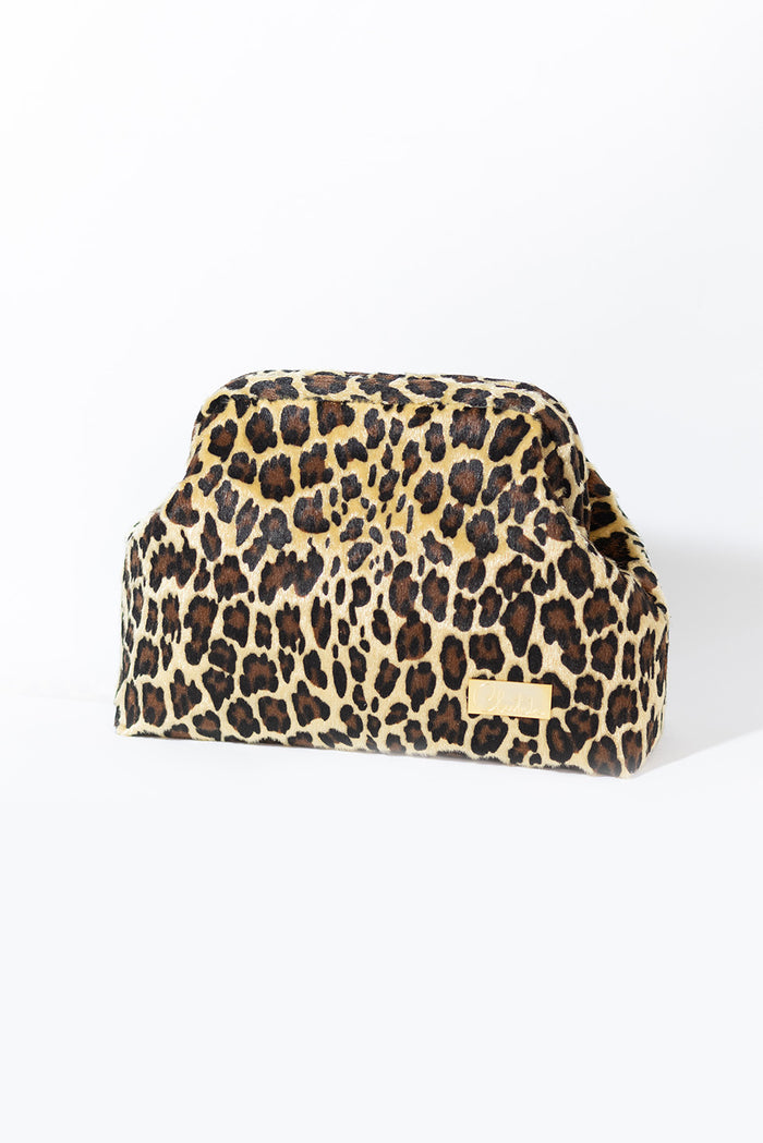 DIVA CLUTCH - VELVET LEOPARD