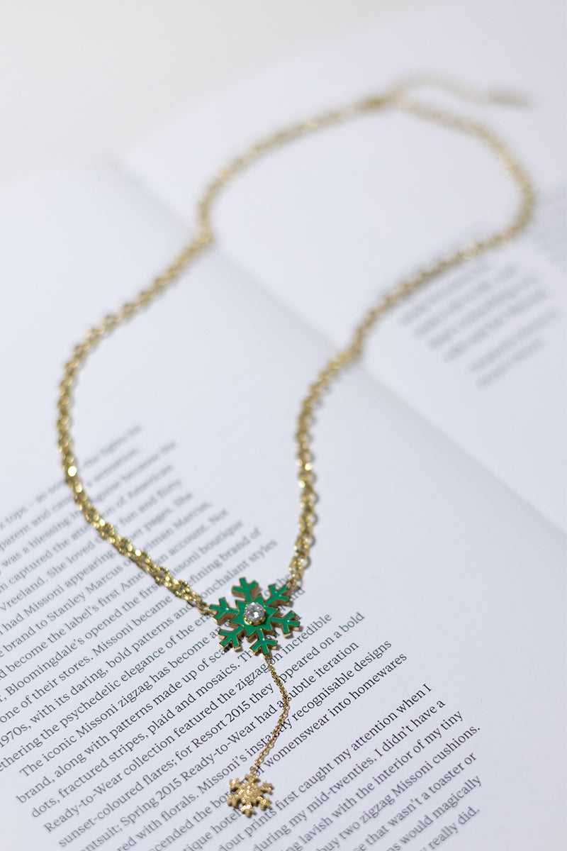 GOLD PLATED SNOWFLAKE NECKLACE