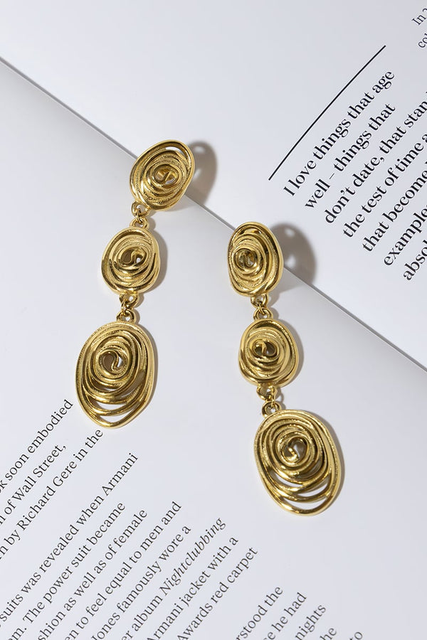 GOLD PLATED ROSES EARRINGS