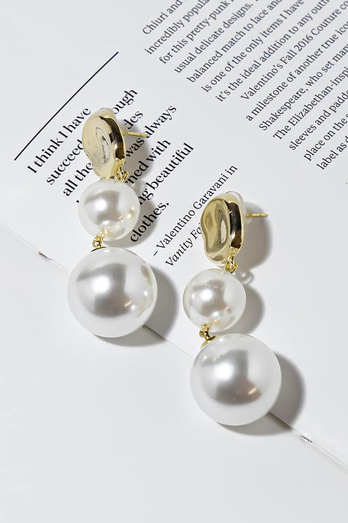 DOUBLE PEARL EARRINGS