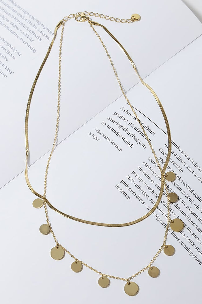 GOLD PLATED COINS NECKLACE