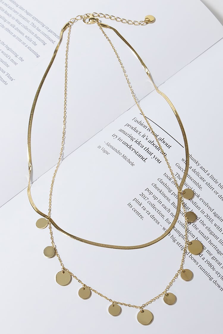 GOLD PLATED COINS NECKLACE