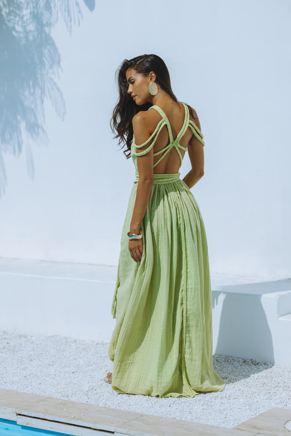 CORALINA MAXI DRESS - SAGE