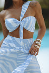 LEYA SET - BLUE/ZEBRA PRINT