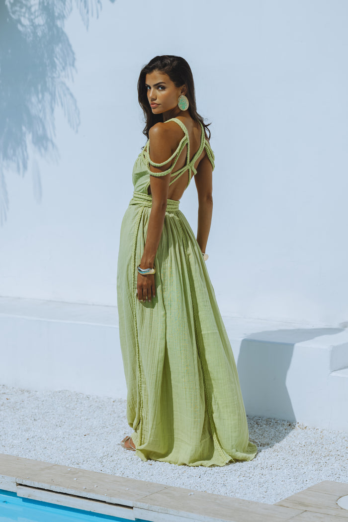 CORALINA MAXI DRESS - SAGE