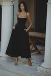 ESTIE COTTON MAXI DRESS - BLACK