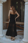 AZURA STRAPLESS MAXI DRESS - BLACK