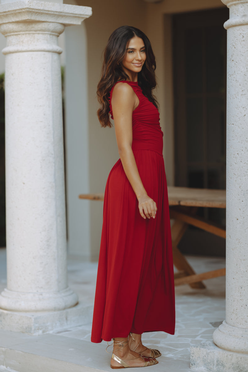 NALLA MAXI DRESS - CHERRY