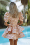 AUBRIE MINI DRESS - BLUSH BLOSSOM