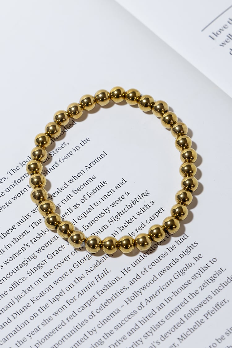 GOLD PLATED BEADS BRACELET