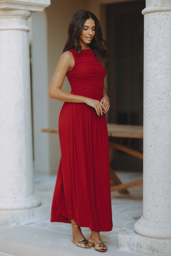 NALLA MAXI DRESS - CHERRY