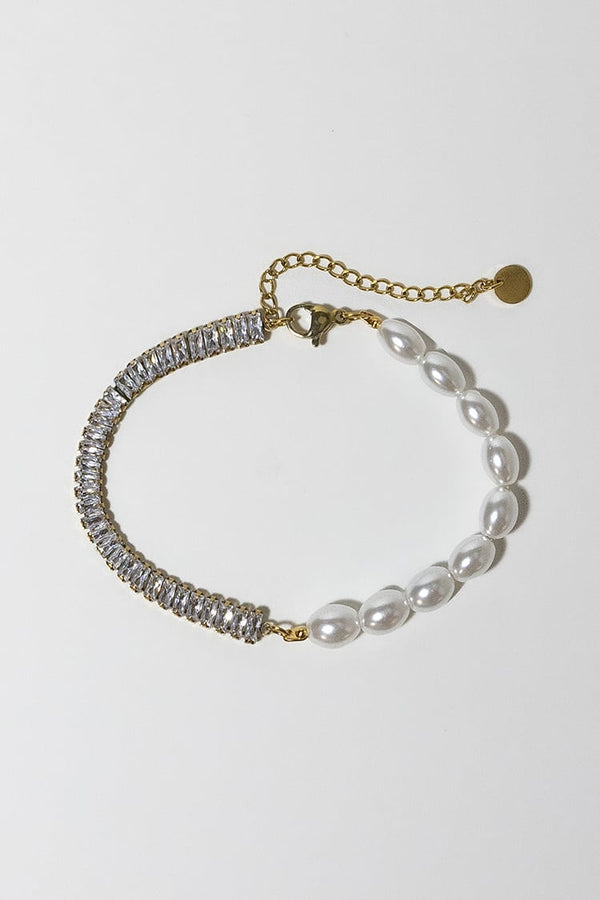 CHAIN AND PEARL BRACELET