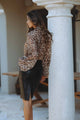 SOLACE BOW BLOUSE - BOLD LEOPARD