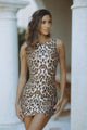 SAYLOR MINI DRESS - LEOPARD