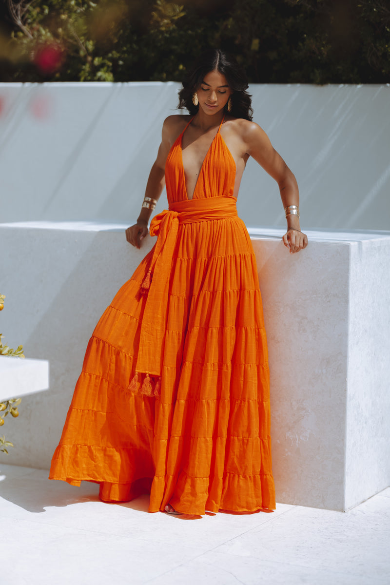 WILMA MAXI DRESS - ORANGE