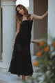 AZURA STRAPLESS MAXI DRESS - BLACK