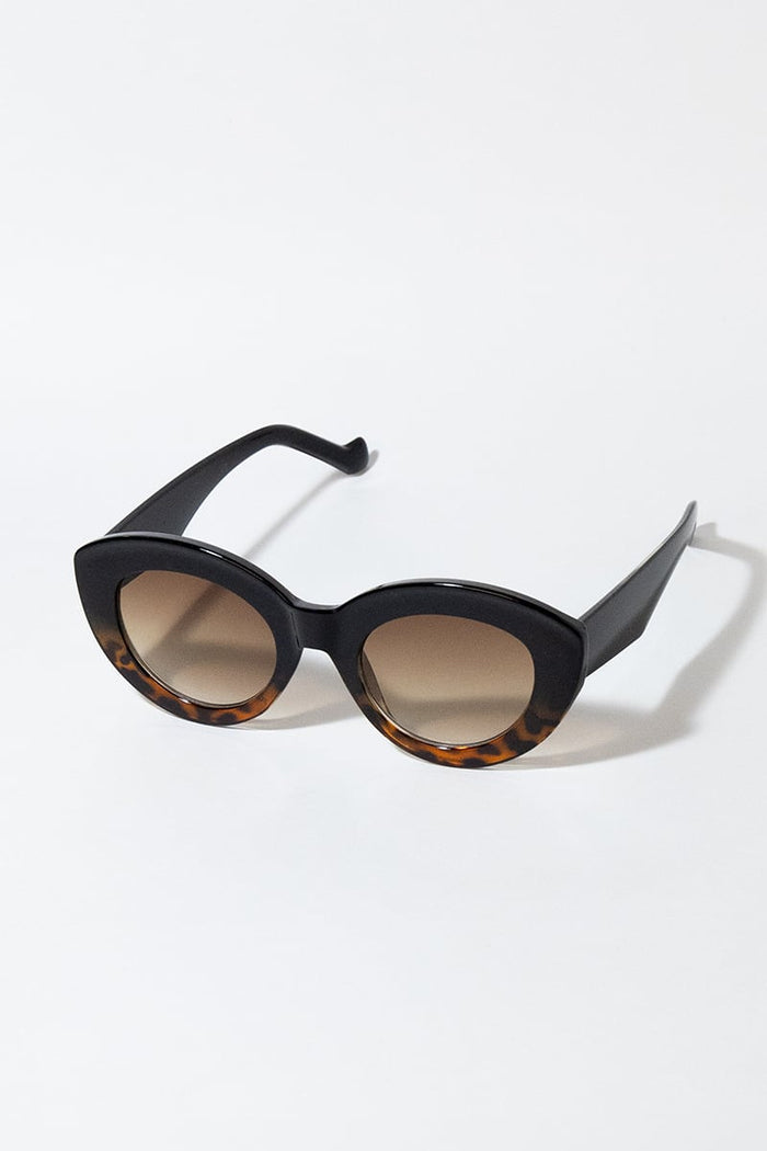 GISELE SUNGLASSES - BLACK LEOPARD