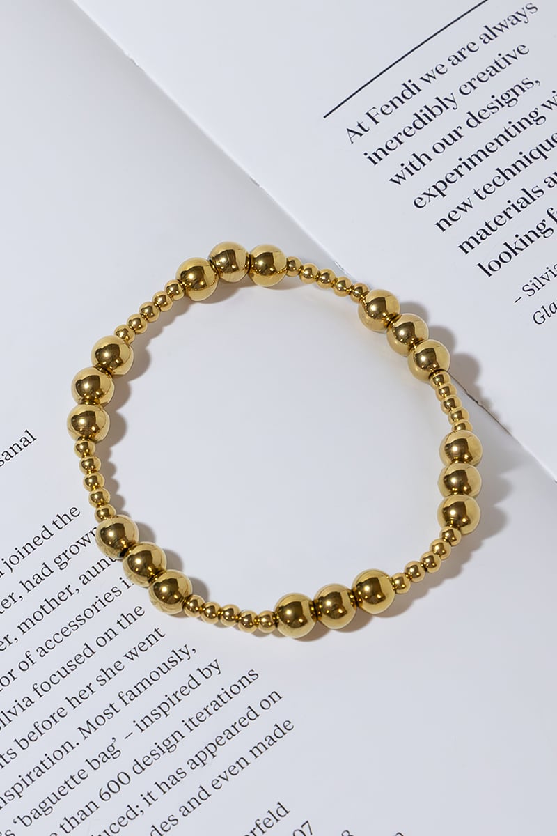 GOLD PLATED MIX BEADS BRACELET