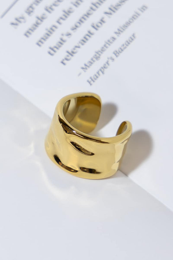 GOLD PLATED WIDE RING
