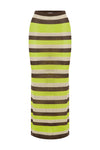 HAZEL MIDI SKIRT - LIME MULTI