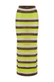 HAZEL MIDI SKIRT - LIME MULTI