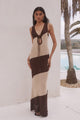 JULIE MAXI DRESS - SAND/CHOCOLATE