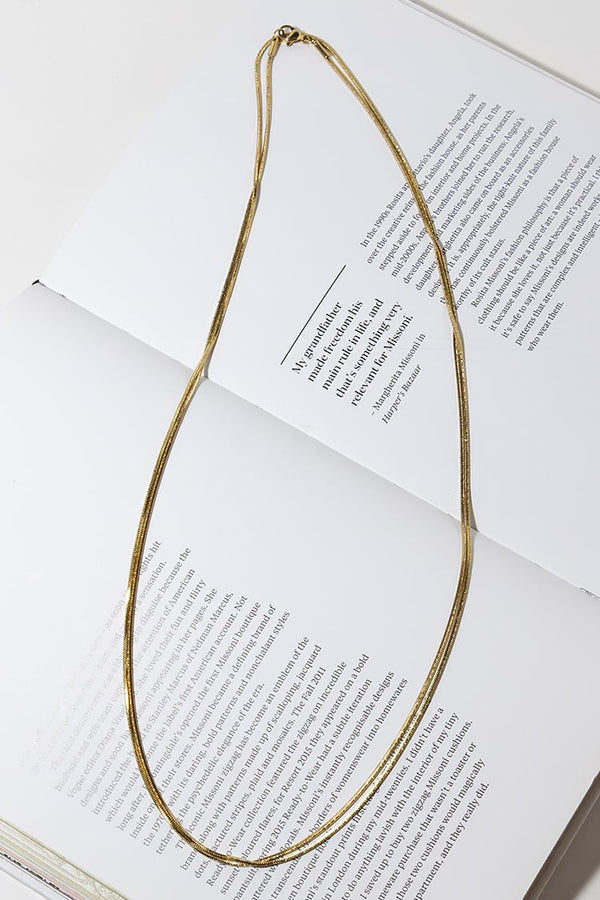 GOLD PLATED LONG CHAIN NECKLACE