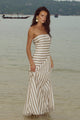 MALIAH MAXI DRESS - IVORY STRIPE