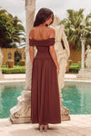 MANALLA MAXI DRESS - BROWN