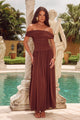 MANALLA MAXI DRESS - BROWN