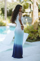 REINA MAXI DRESS - BLUE OMBRE