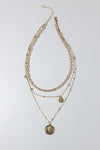 THREE LAYER COIN NECKLACE - GOLD