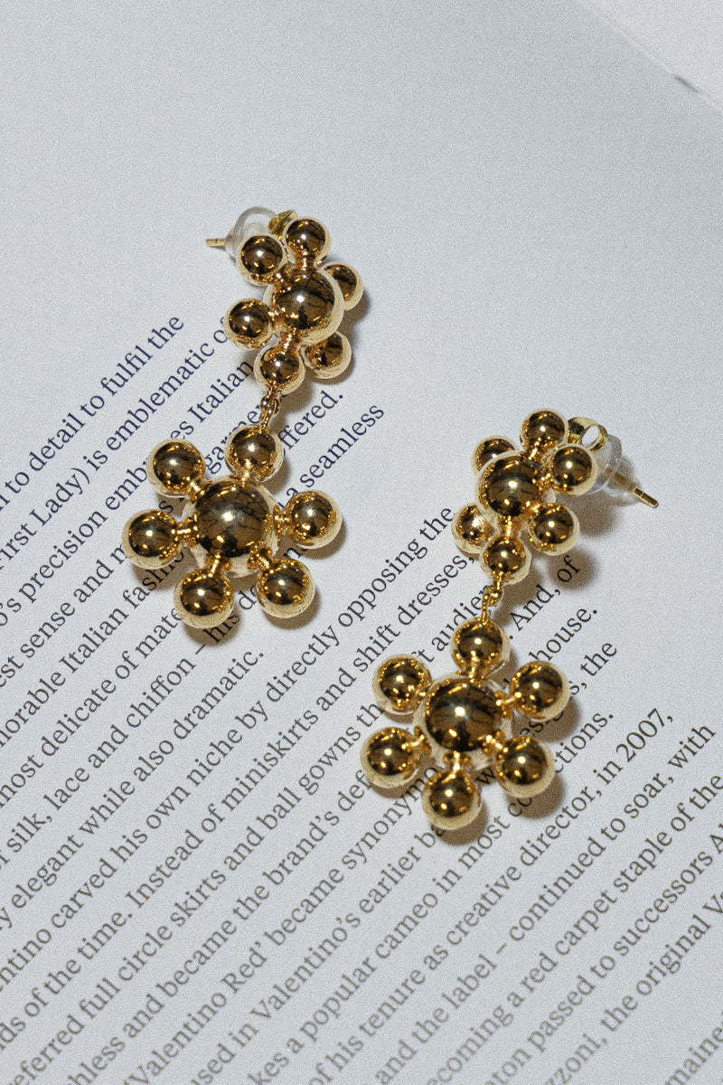 GOLD PLATED BLOOM EARRINGS