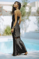 MELROSE STRAPLESS DRESS - BLACK