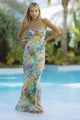 VELZY STRAPLESS MAXI DRESS - ESME PRINT