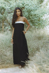 LYDIA MAXI DRESS - BLACK/SAND