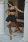 TIANNA BUBBLE MINI SKIRT - BLACK